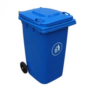 Cont Basura 360Lt Azulc/Tapa Y Ruedas 85X71X111Cm