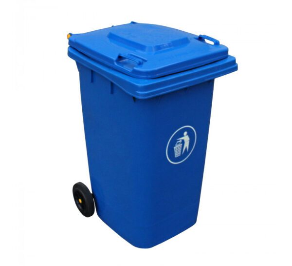 Cont Basura 360Lt Azulc/Tapa Y Ruedas 85X71X111Cm