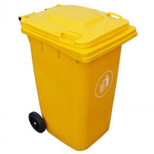 Cont Basura 360Lt Amarillo C/Tapa Y Ruedas 85X71X111Cm