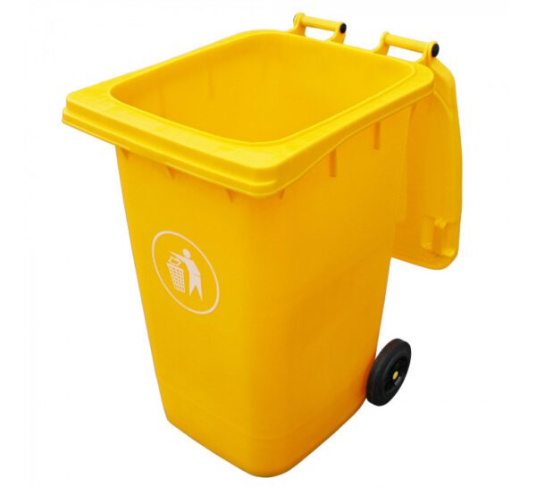 Cont Basura 360Lt Amarillo C/Tapa Y Ruedas 85X71X111Cm - Imagen 4