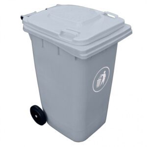 Cont Basura 360Lt Gris C/Tapa Y Ruedas 85X71X111Cm