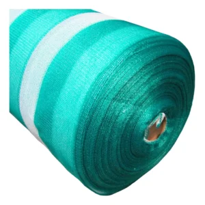 Malla Sombra Franjeada 80% Verde Y Blanco De 4.20 X 100 Mts. Rollo 100 Mts
