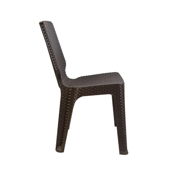 Silla Tavarua Ratan S/Brazo Marron - Imagen 2