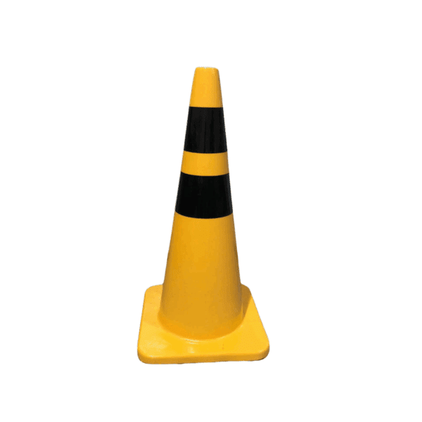 Cono Amarillo 28" Con 2 Cintas Negras