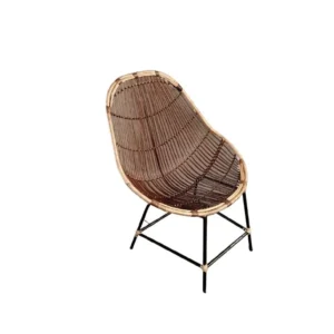 Silla Pera Mimbre Base Metalica 91 X 72 X 69 Cm