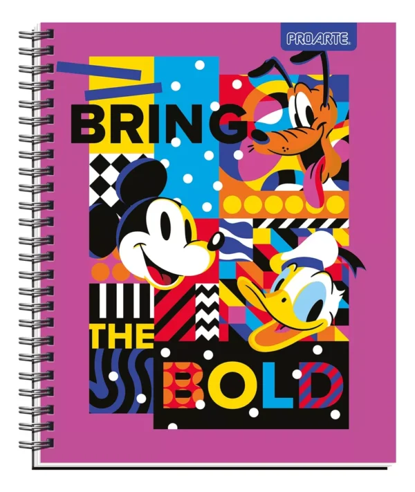 CUADERNO  PROARTE FLOCKED MICKEY CARTA 150 HJS 7MM - Imagen 2