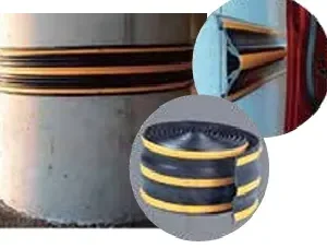 PROTECTOR PILAR ESTAC 30X150MM AMAR/NEGRO TIRA 3MT