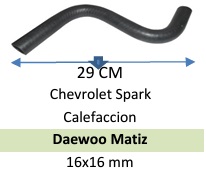 Manguera Calefacción-Chevrolet Spark Calefacción - 29 Cm
