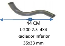 Manguera Radiador Inferior-Mitsubishi L-200 2.5  4X4 Radiador Inferior -44 Cm