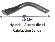 Manguera Calefacción-Hyundai Accent Diesel Calefacción Salida -26 Cm