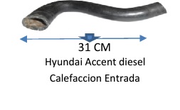 Manguera Calefacción-Hyundai Accent Diesel Calefacción Entrada -31 Cm