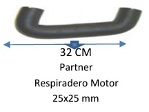 Manguera Respiradero-Peugeot Partner Respiradero Motor -32 Cm