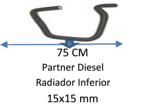 Manguera Radiador Inferior-Peugeot Partner Diesel Radiador Inferior -75 Cm