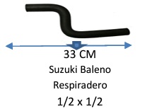 Manguera Respiradero-Suzuki Baleno Respiradero -33 Cm