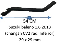 Manguera Radiador Inferior-Suzuki Baleno 1.6 2013 (Changan Cv2 Radiador Inferior) -54 Cm