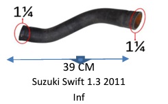 Manguera Inferior-Suzuki Swift 1.3 2011 Inferior -39 Cm