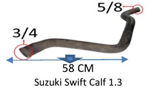 Manguera Calefacción-Suzuki Swift Calefacción 1.3 - 58 Cm