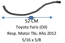 Manguera Respiradero-Toyota Yaris (Oil) Resp. Motor Tbi, Año 2012 -52 Cm