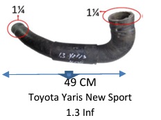 Manguera Inferior-Toyota Yaris New Sport 1.3 Inferior -49 Cm