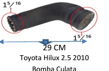 Manguera Bomba Culata-Toyota Hilux 2.5 2010 Bomba Culata 29 Cm