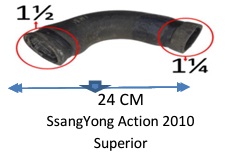 Manguera Superior-Ssangyong Action 210 Superior -24 Cm