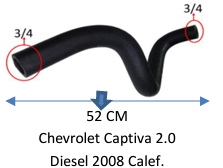 Manguera Calefacción-Chevrolet Captiva 2.0 Diesel 2008 Calefacción- 52 Cm