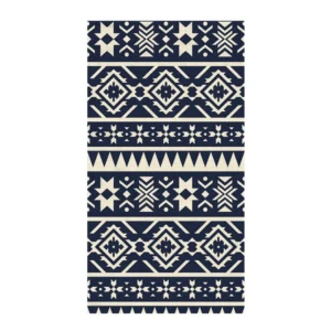 Toalla De Playa Estampada  Malibú 400 Grs/M2 - 71 X 147 Cms Negro