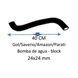Manguera Bomba De Agua-Volkswagen Gol/Saverio/Amazon/Parati Bomba De Agua - Block -40 Cm