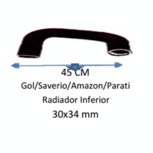 Manguera Radiador Inferior-Volkswagen Gol/Saveiro/Amazon/Parati Radiador Inferior -45 Cm
