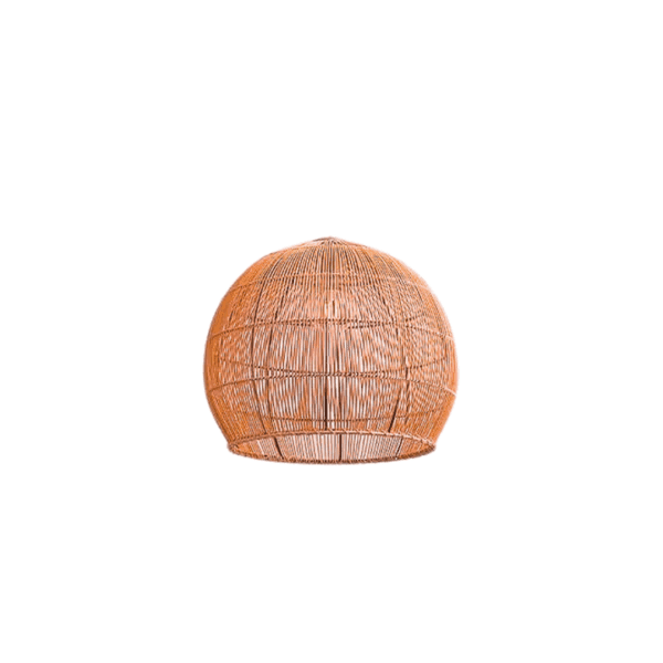 Pantalla Mimbre Globo Mediano Varilla 45 X 60 Cm