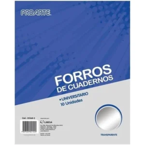FORRO PROARTE  COLLEGE TRANSPA.BOLSA 10un CAJA PDQ