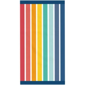 Toalla De Playa Estampada  Malibú 400 Grs/M2 - 71 X 147 Cms Arco Iris