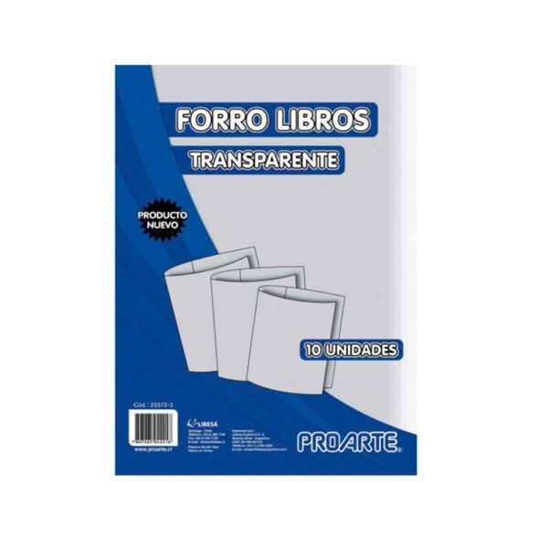 FORRO PROARTE  LIBRO TRANSPA.BOLSA 10un CAJA PDQ